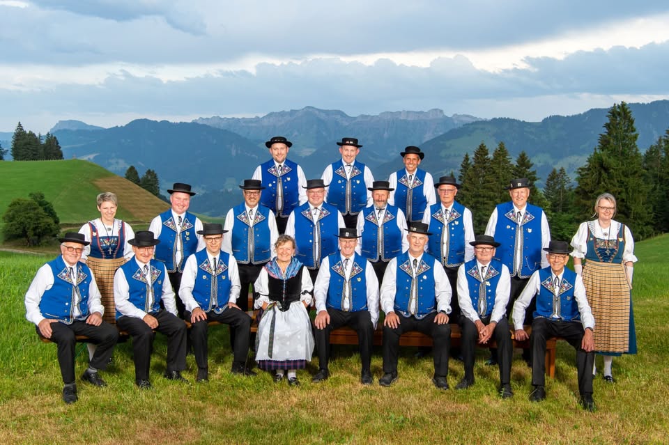 Swiss yodelers perform in traditional Lederhosen from Mr Lederhosen.