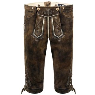 Bavarian Lederhosen Fritz Goat Dark Brown Vintage Look