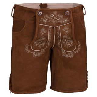 Oktoberfest Women’s Lederhosen in Medium Brown Goat Suede Loreen - Mr Lederhosen