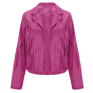 Western Jackets Women Cropped Fringe Suede Moto Style - Mr Lederhosen