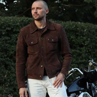 Western Jacket in Brown Suede  Classic Cowboy Style - Mr Lederhosen