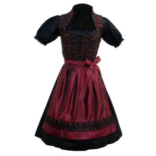 Dirndl Outfit Elegant Elsa Maroon Dress - Mr Lederhosen