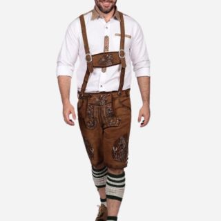 Trachten Short Lederhosen 2 Shaded Brown for you - Mr Lederhosen