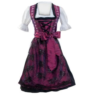Women in Dirndl Rustic Maroon Tradition - Mr Lederhosen