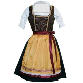 Traditional Dirndl Outfit Vintage Golden Nights Midi Dress - Mr Lederhosen