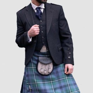Men's Black Prince Charlie Jacket with Waistcoat - Mr Lederhosen