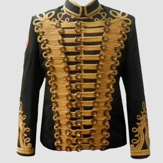 Michael Jackson Inspired Military Braided Jacket Gold Embroidered Coat - Mr Lederhosen