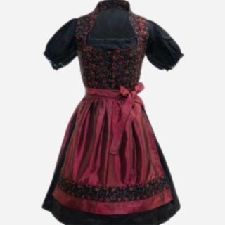 Aloisia Bavarian Maroon Dirndl Dress - Mr Lederhosen