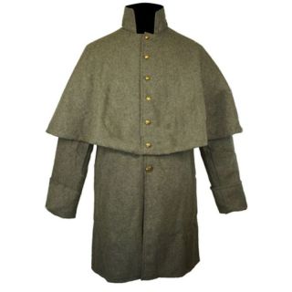 CS Grey Wool Short Greatcoat with Cape - Mr Lederhosen