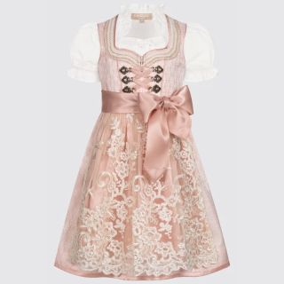 Children’s Pink Dirndl Junia with Blouse Traditional German Oktoberfest Dress
