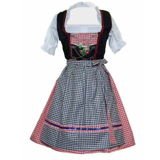Dirndl Costume Princess Cherry Black - Mr Lederhosen
