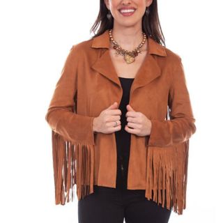 Brown Suede Jacket Women with Ultra Fringe Detail - Mr Lederhosen