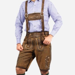 Trachten Short Lederhosen Dark Brown A Classic Style for Any Occasion - Mr Lederhosen