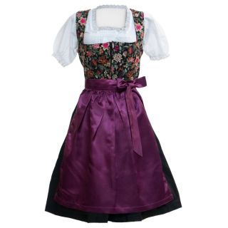 Dirndl Apron Royal Purple Blossom Dress - Mr Lederhosen