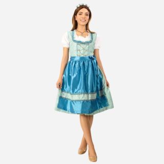 Blau Traditional Midi Dirndl Dress - Mr Lederhosen