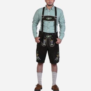 Modern Short Lederhosen Dark Grey A Timeless Style - Lederhosen