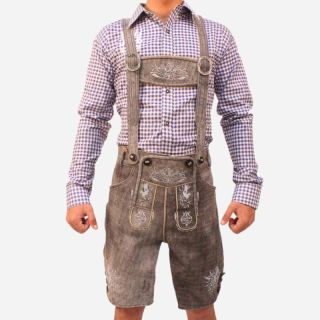 Traditional German Lederhosen in Slate Gray - Mr Lederhosen