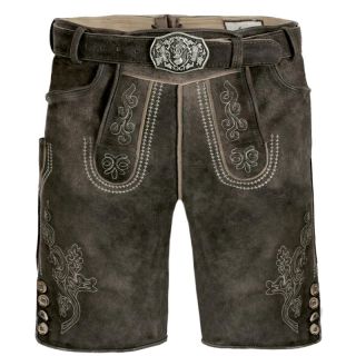 Traditional Lederhosen Balthasar Short in Dark Brown - Mr Lederhosen
